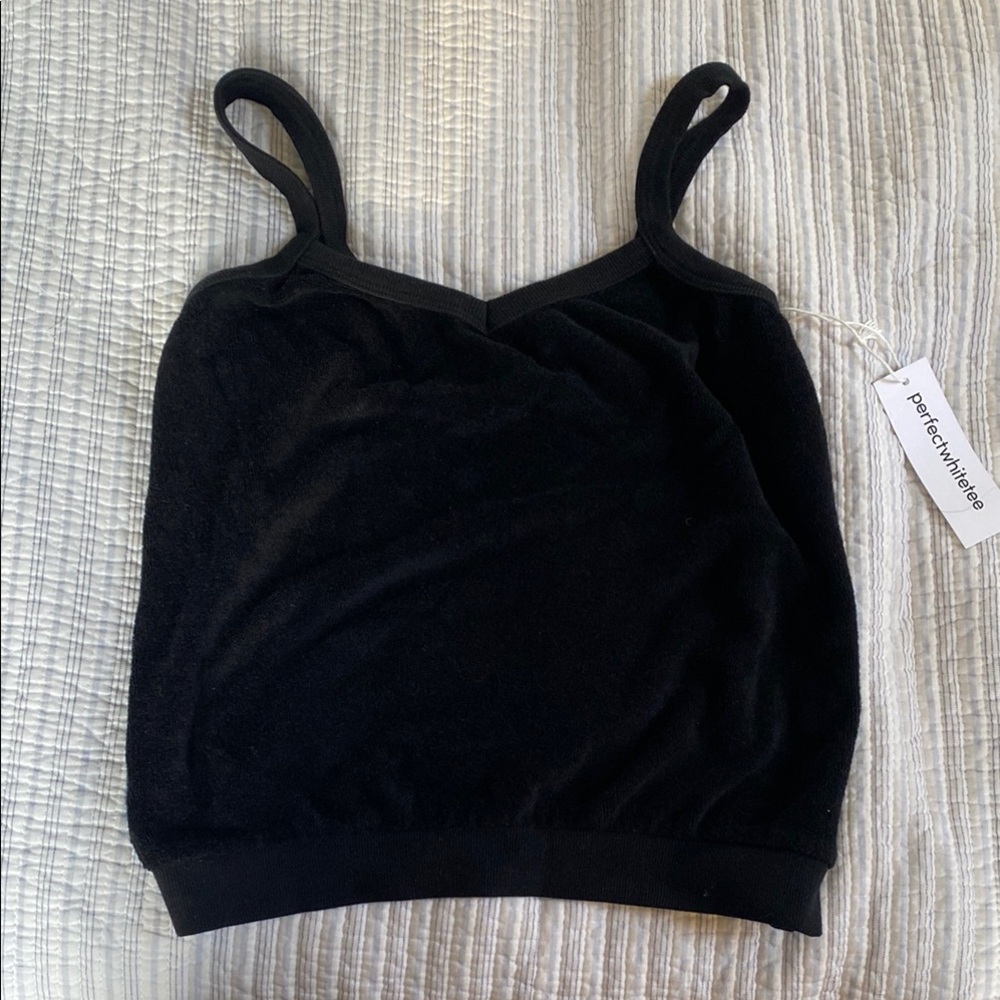 Black Terrycloth Top